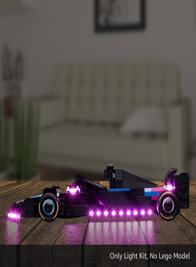 Kyglaring طقم إضاءة LED من Kyglaring متوافق مع مجموعة Lego 77248، ملحقات إضاءة لسيارة السباق BWT Alpine F1 Team A524، أضواء فقط (النموذج غير متضمن)، إصدار كلاسيكي. - Image 5